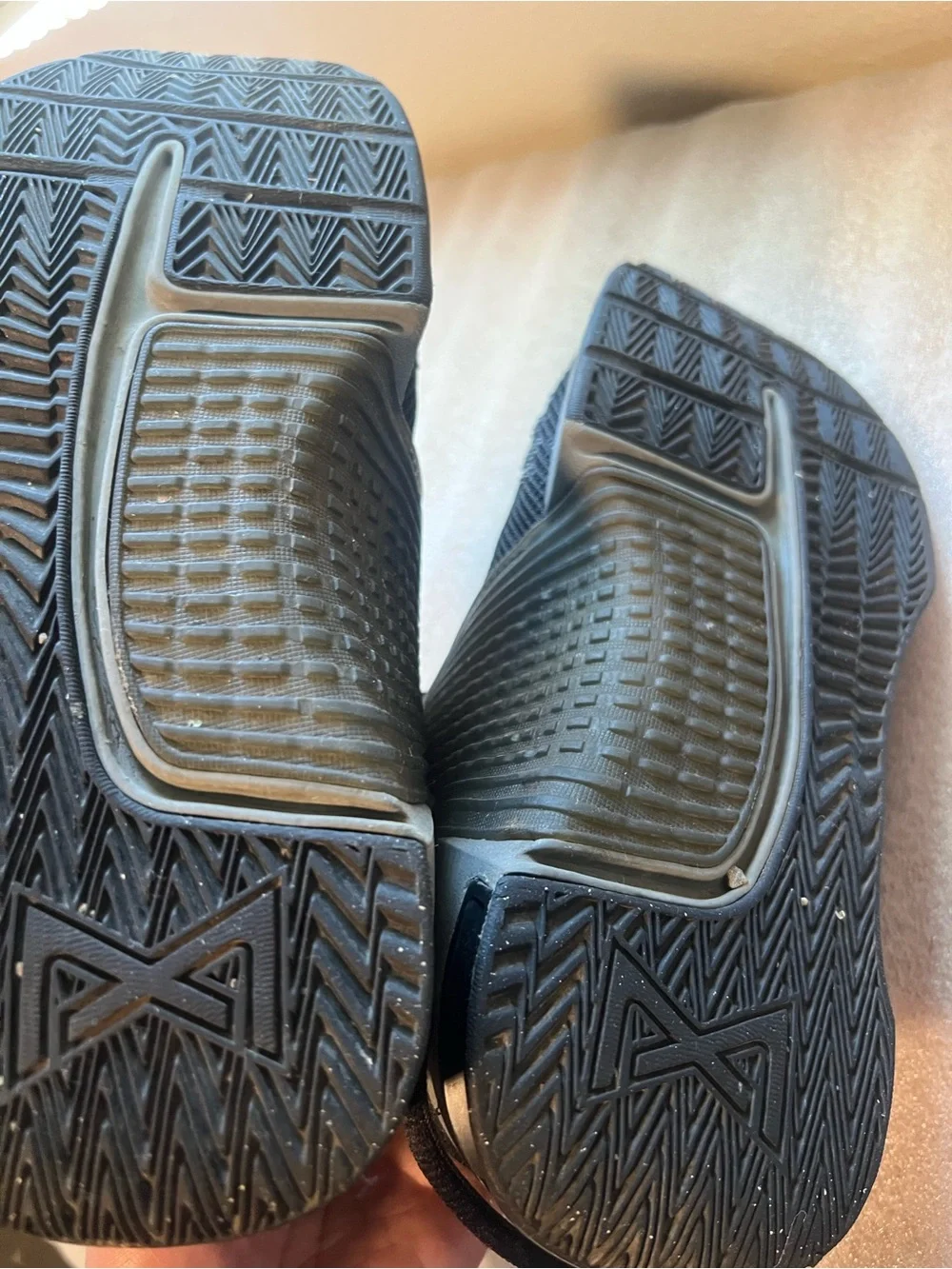 Nike Black Athletic Trainers with White Swoosh Accents 7.5